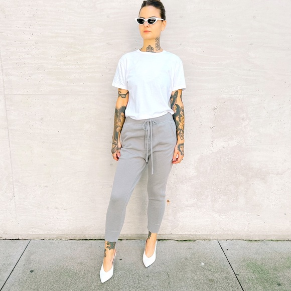 NILI LOTAN/NWOT Women's Drop Crotch Draw String Grey Pants sz 28